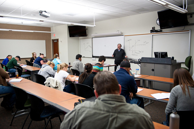 Students in Classrooms at UIS