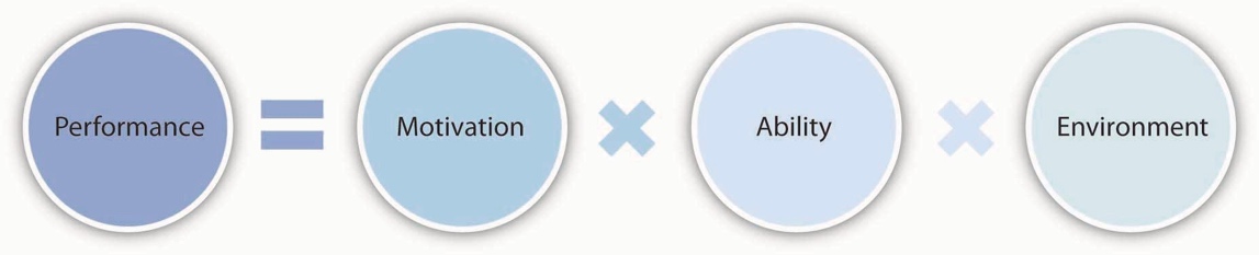 Performance is a function of the interaction between an individual’s motivation, ability, and environment.